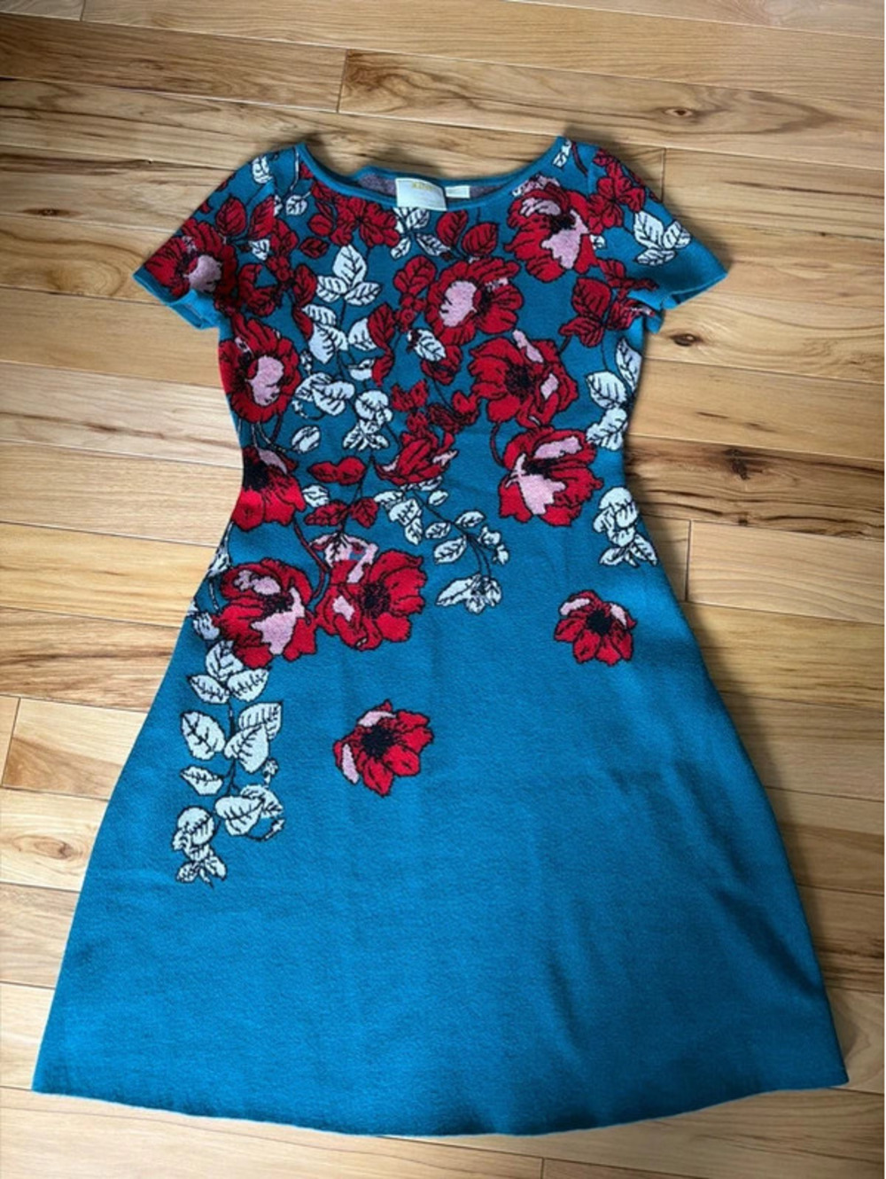 Gorgeous sweater knit floral dress XS Maeve by Anthropologie!
